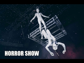 horror show - suspension on hooks by the skin - tandem