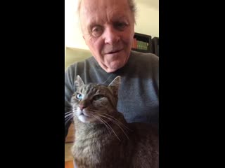 anthony hopkins and his cat niblo